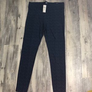Navy blue and black leggings